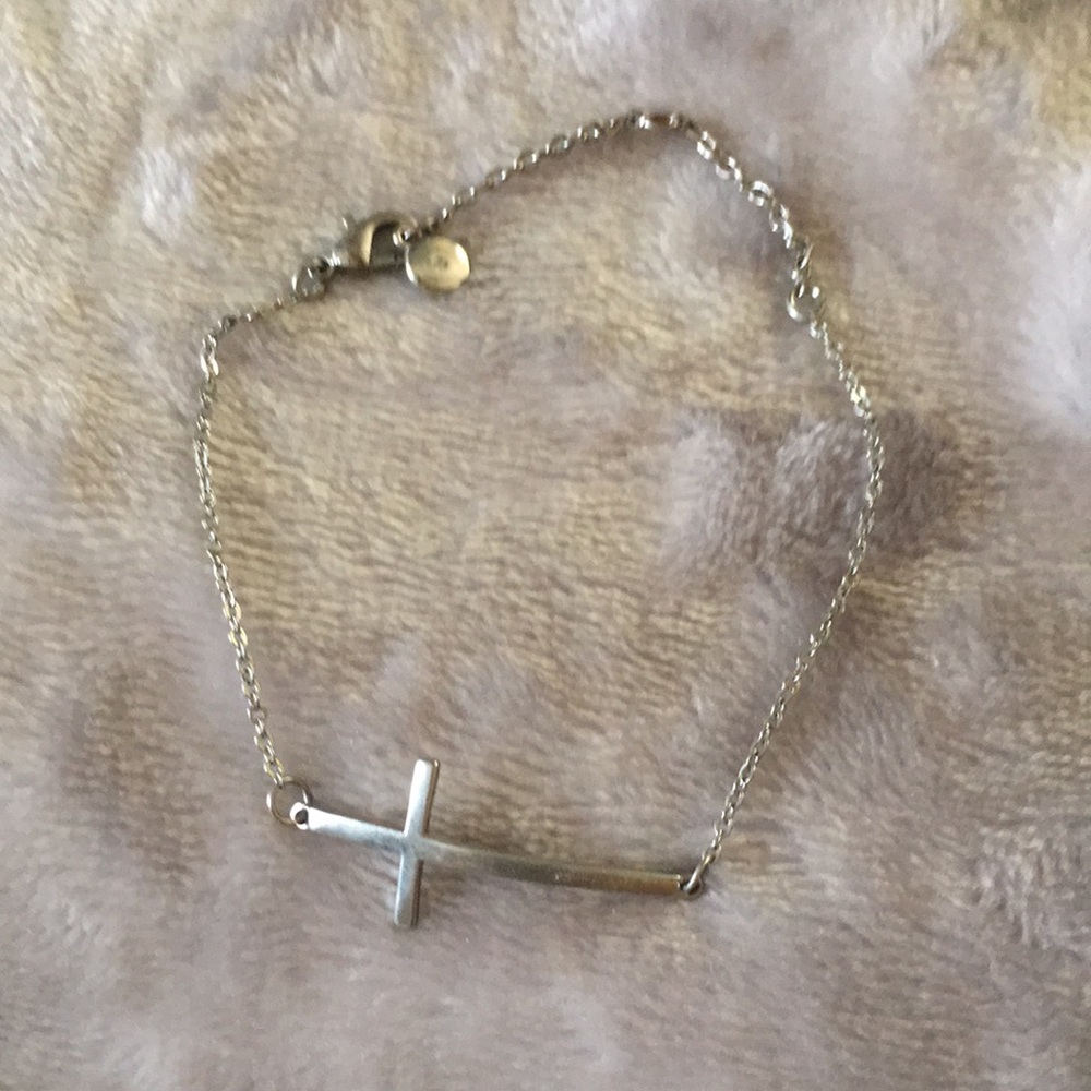 Dainty cross bracelet
